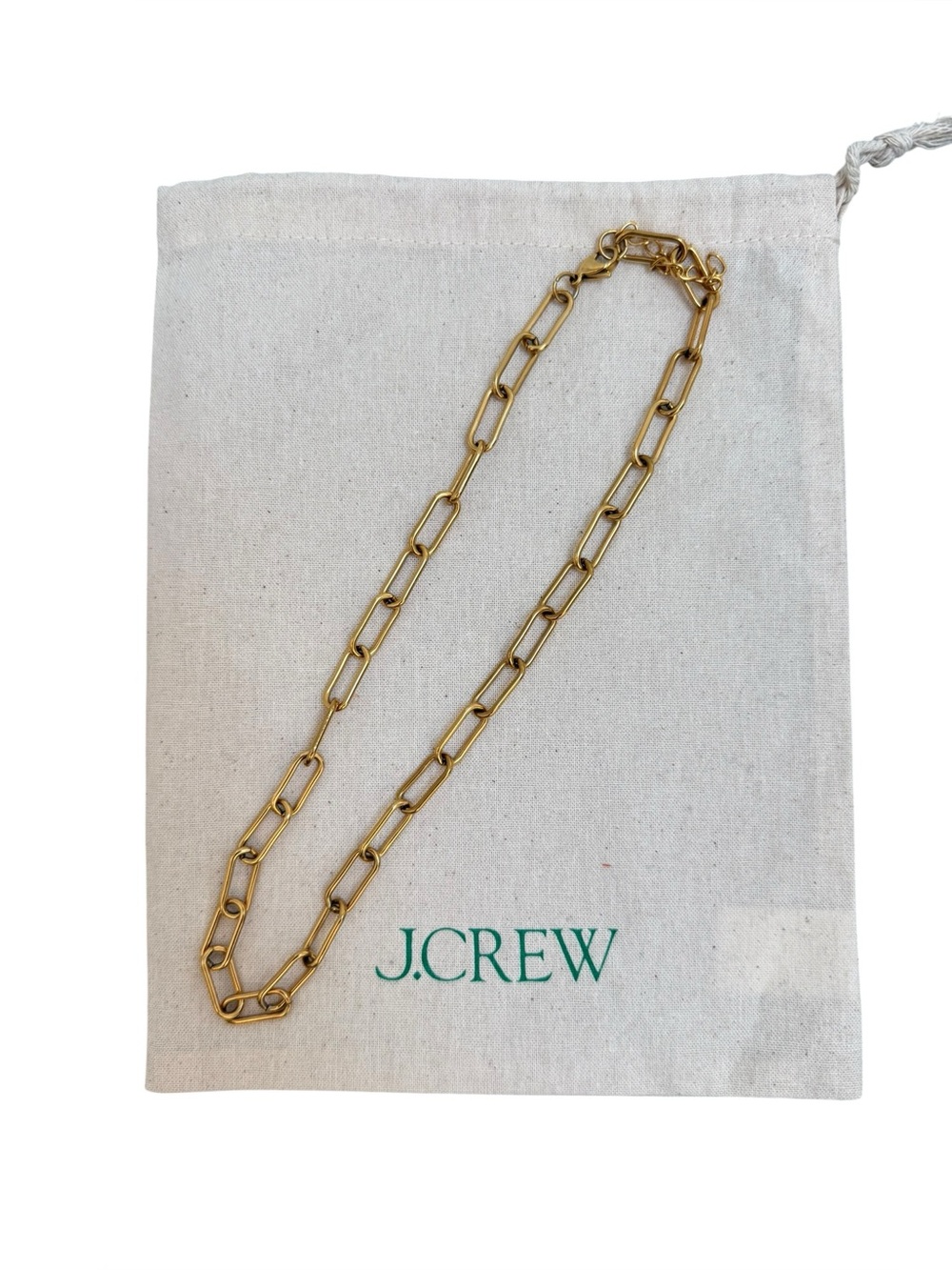 NWOT J. Crew Gold Paperclip Link Necklace
